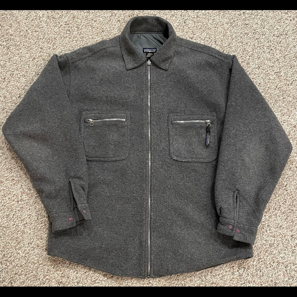 Patagonia Gray Zip-Up Fleece - Medium